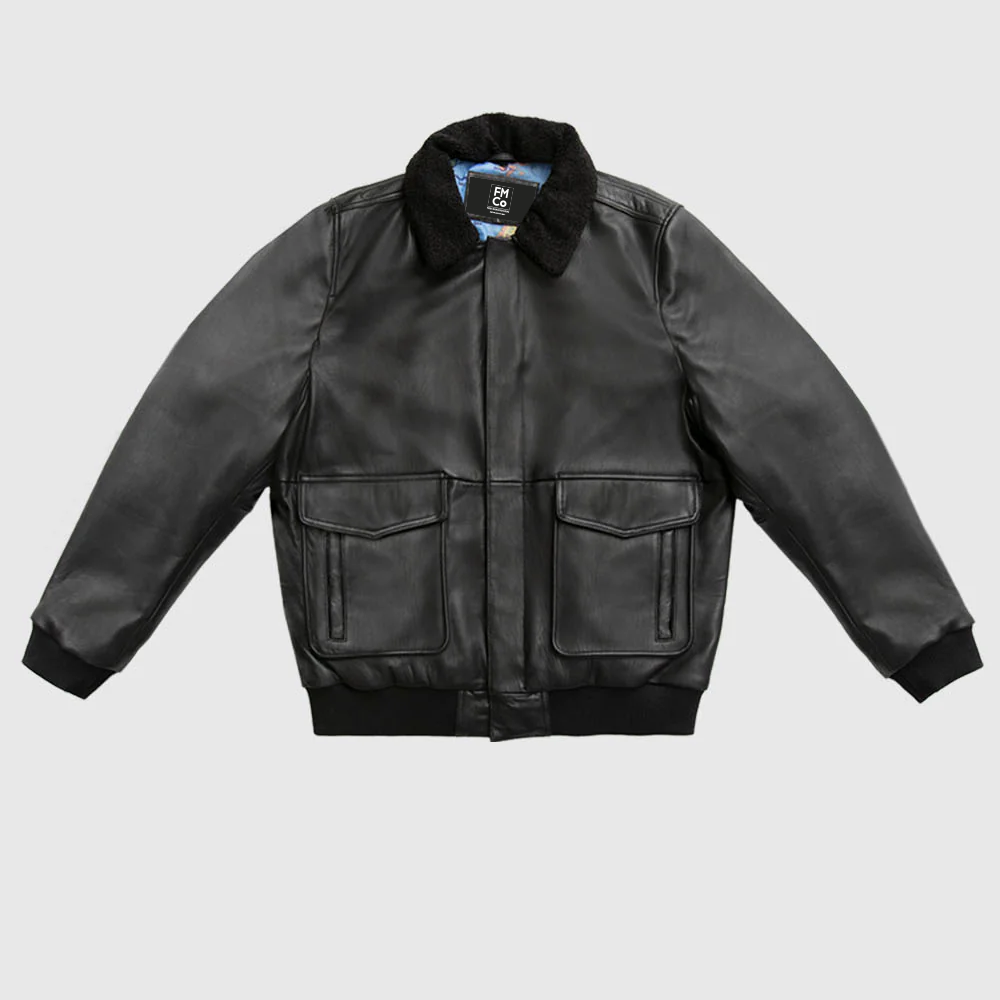 Baron Mens Bomber Leather Jacket