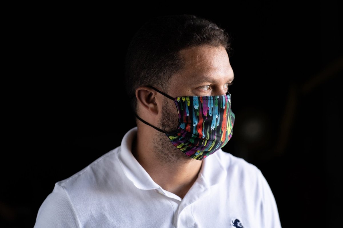 2-Ply Falling Stars Reusable Non-Medical Breathable & Elastic Ear Bands Face Masks (5-Pcs Pack) Face Mask First Manufacturing Company