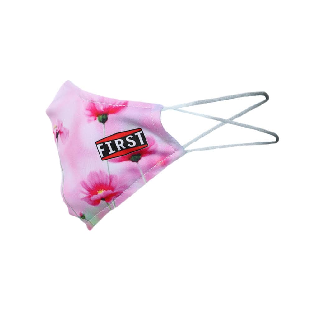 2-Ply Pink Floral Reusable Non-Medical Breathable & Elastic Ear Bands Face Masks (5-Pcs Pack) Face Mask First Manufacturing Company