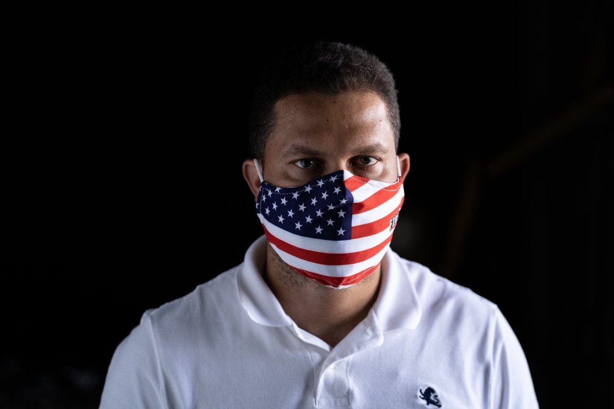 2-Ply Red White Blue Flag Reusable Non-Medical Breathable & Elastic Ear Bands Face Masks (5-Pcs Pack) Face Mask First Manufacturing Company