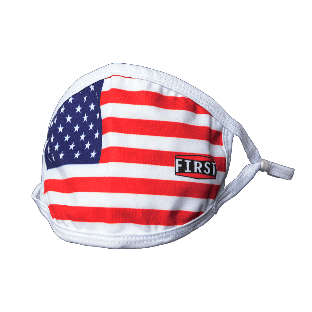 2-Ply USA Flag Reusable Non-Medical Breathable & adjustable Ear Loops Face Masks (5-Pcs Pack) Face Mask First Manufacturing Company