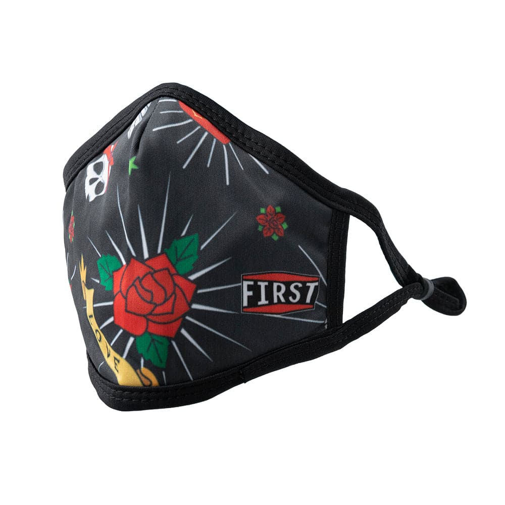 3-Ply Black/Red Print Reusable Non-Medical Breathable & adjustable Ear Loops Face Masks (5-Pcs Pack) Face Mask First Manufacturing Company