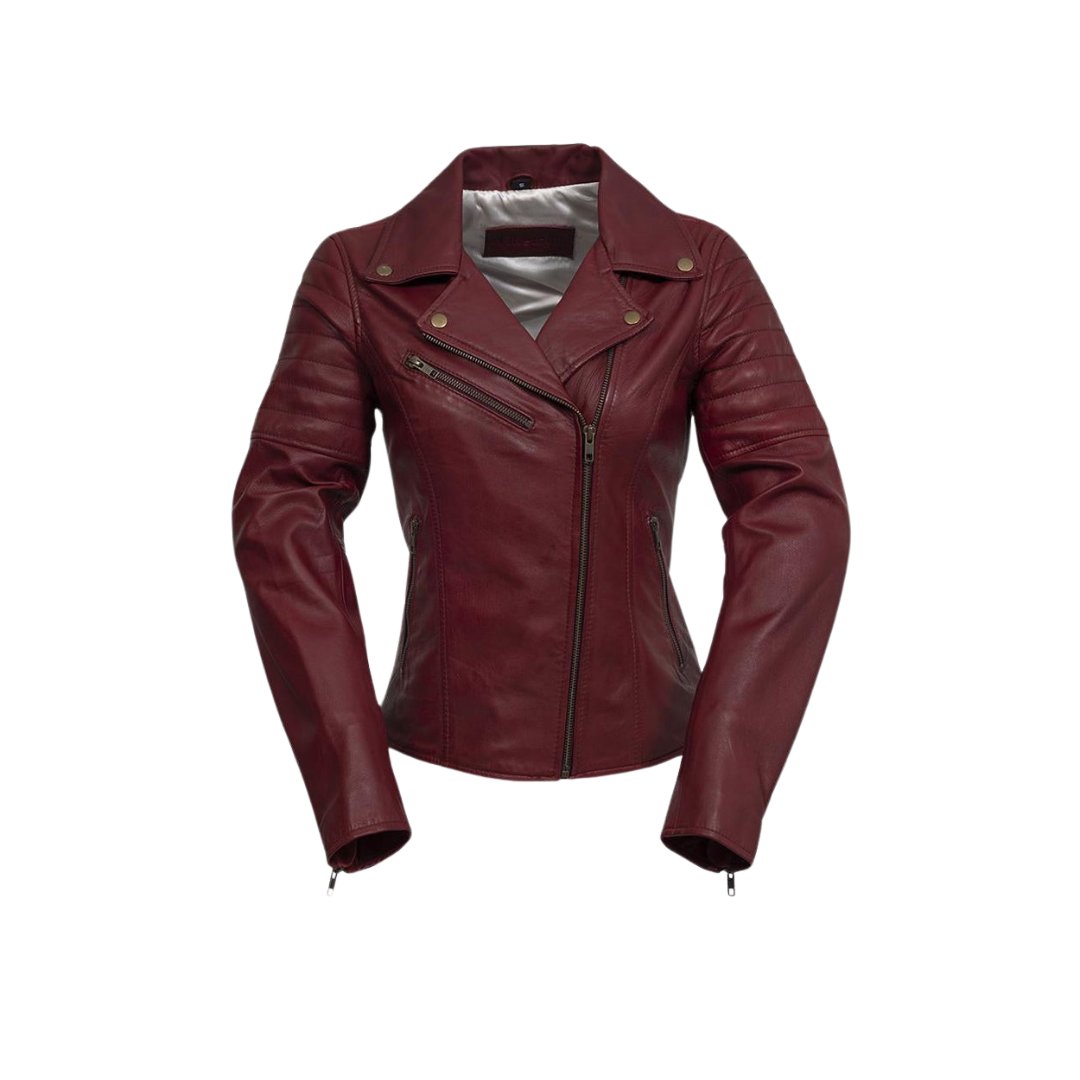 Elizabeth Women's Fashion Moto Leather Jacket FMCo