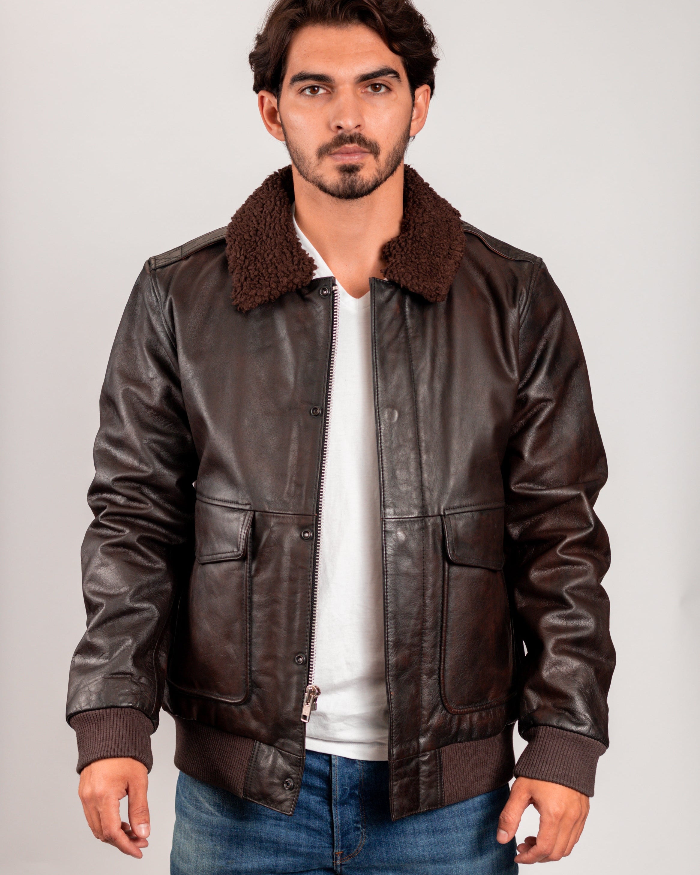 Bomber Men's Fashion Leather Jacket