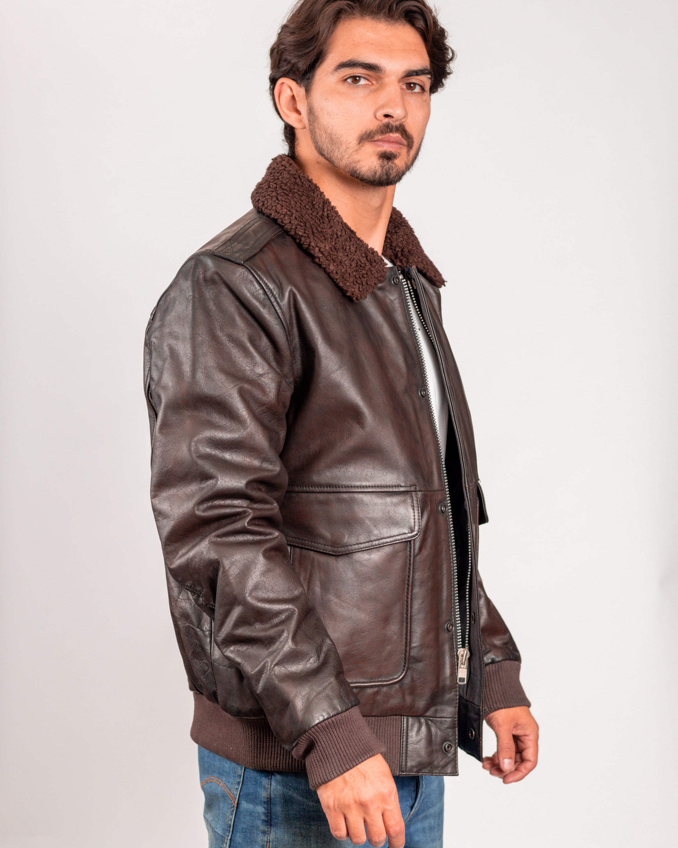 Bomber Men's Fashion Leather Jacket