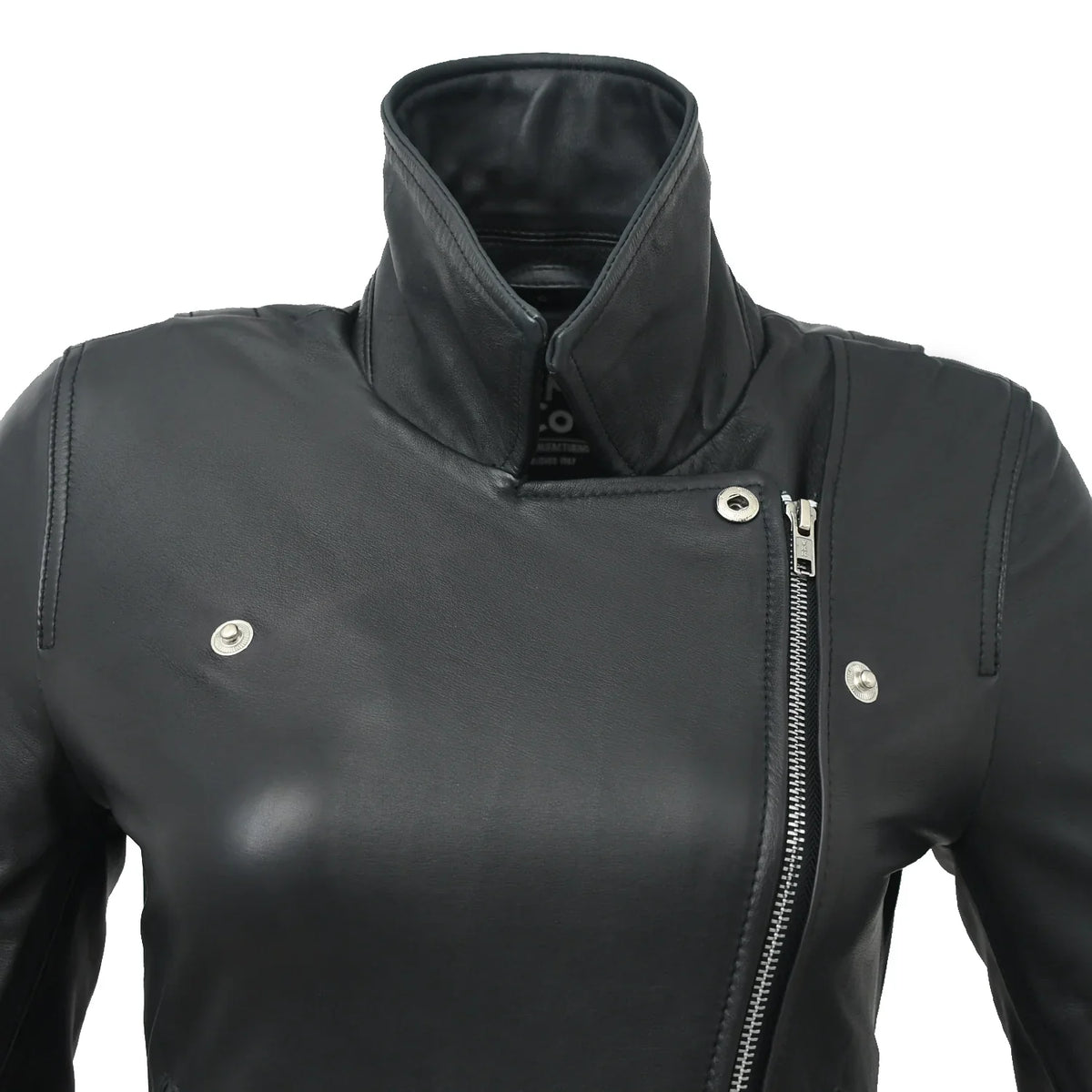 Lennox Moto Style Leather Jacket Women's Fashion Leather Jacket FMCo