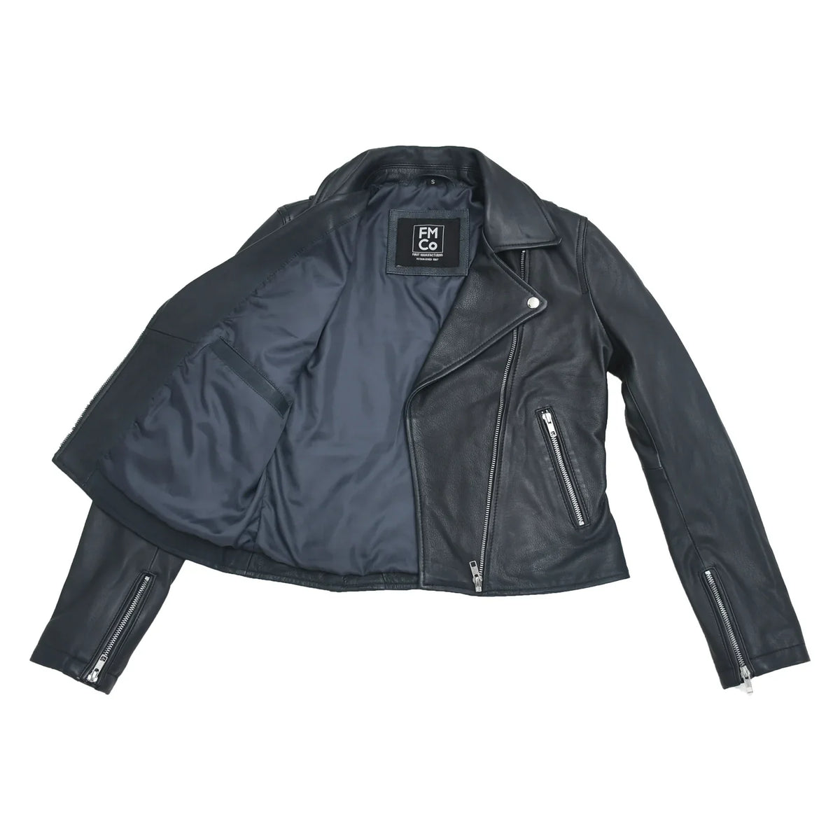 Lennox Moto Style Leather Jacket Women's Fashion Leather Jacket FMCo
