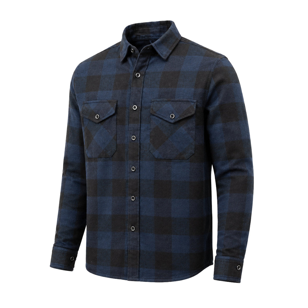 Vintage - Men’s Plaid Motorcycle flannel Shirt Men's Shirt Garments Blue Black S
