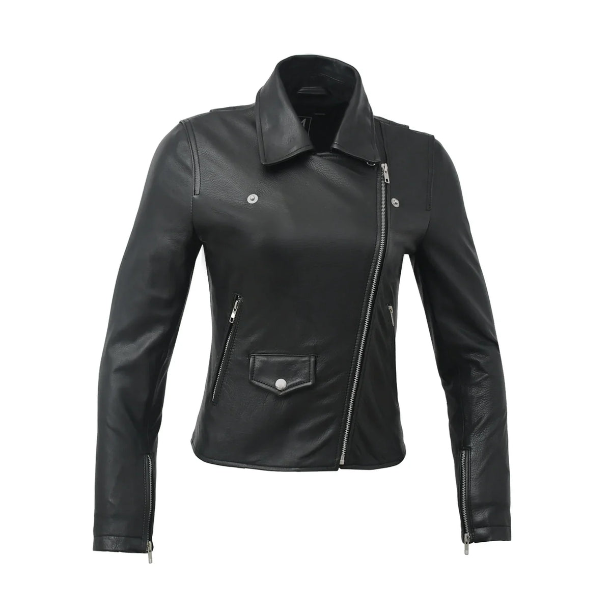 Lennox Moto Style Leather Jacket Women's Fashion Leather Jacket FMCo