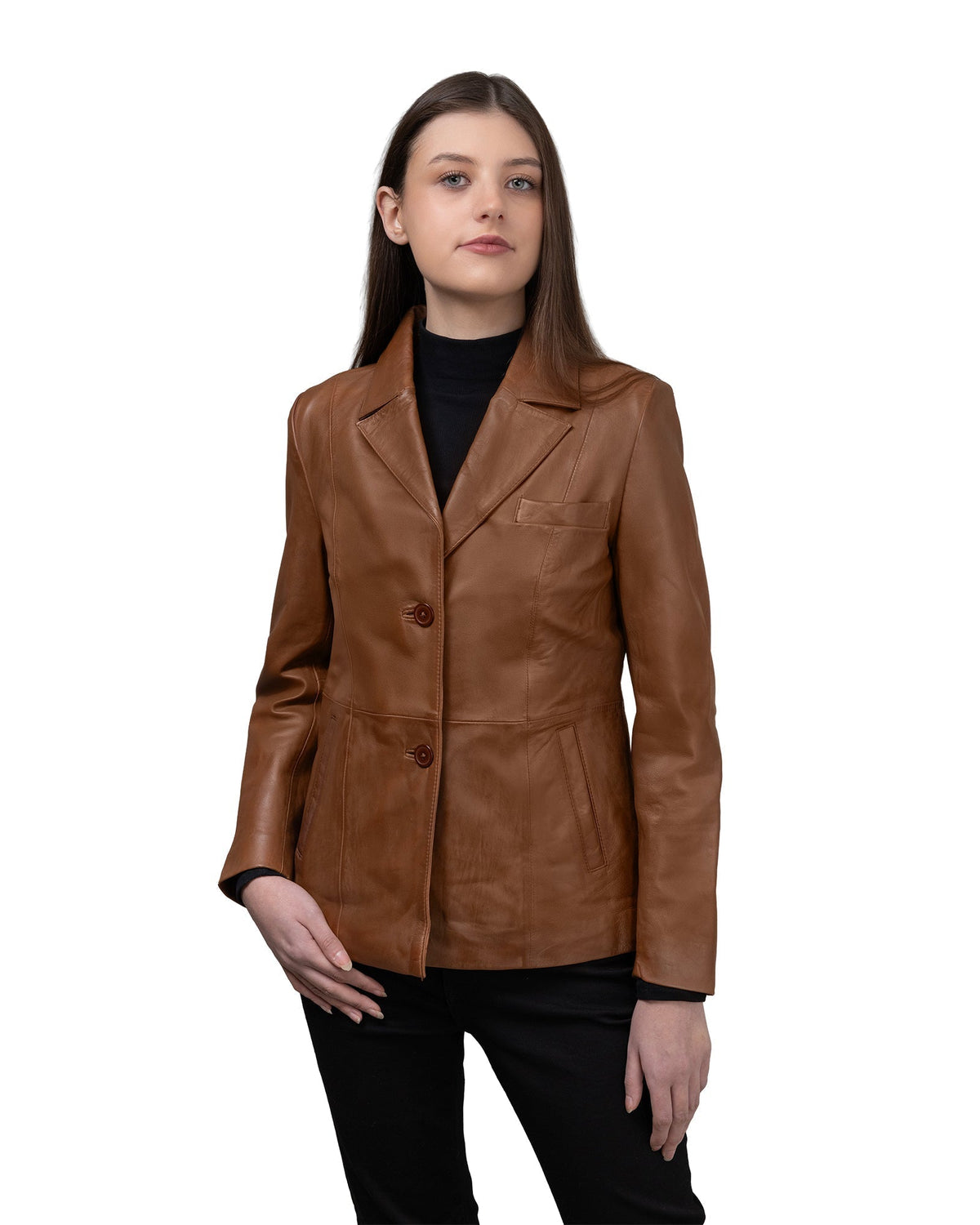 Jill Women's Leather Jacket FMCo NY Whiskey XS