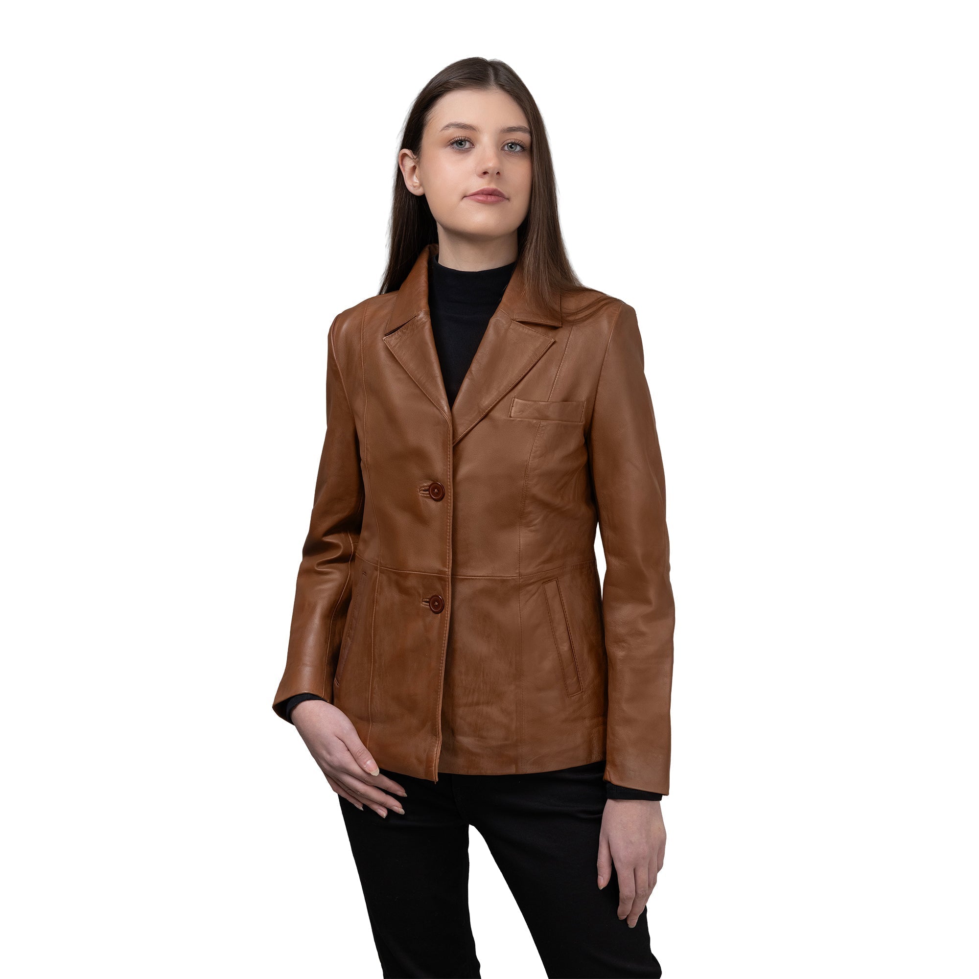 Jill Women's Leather Jacket FMCo NY Whiskey XS