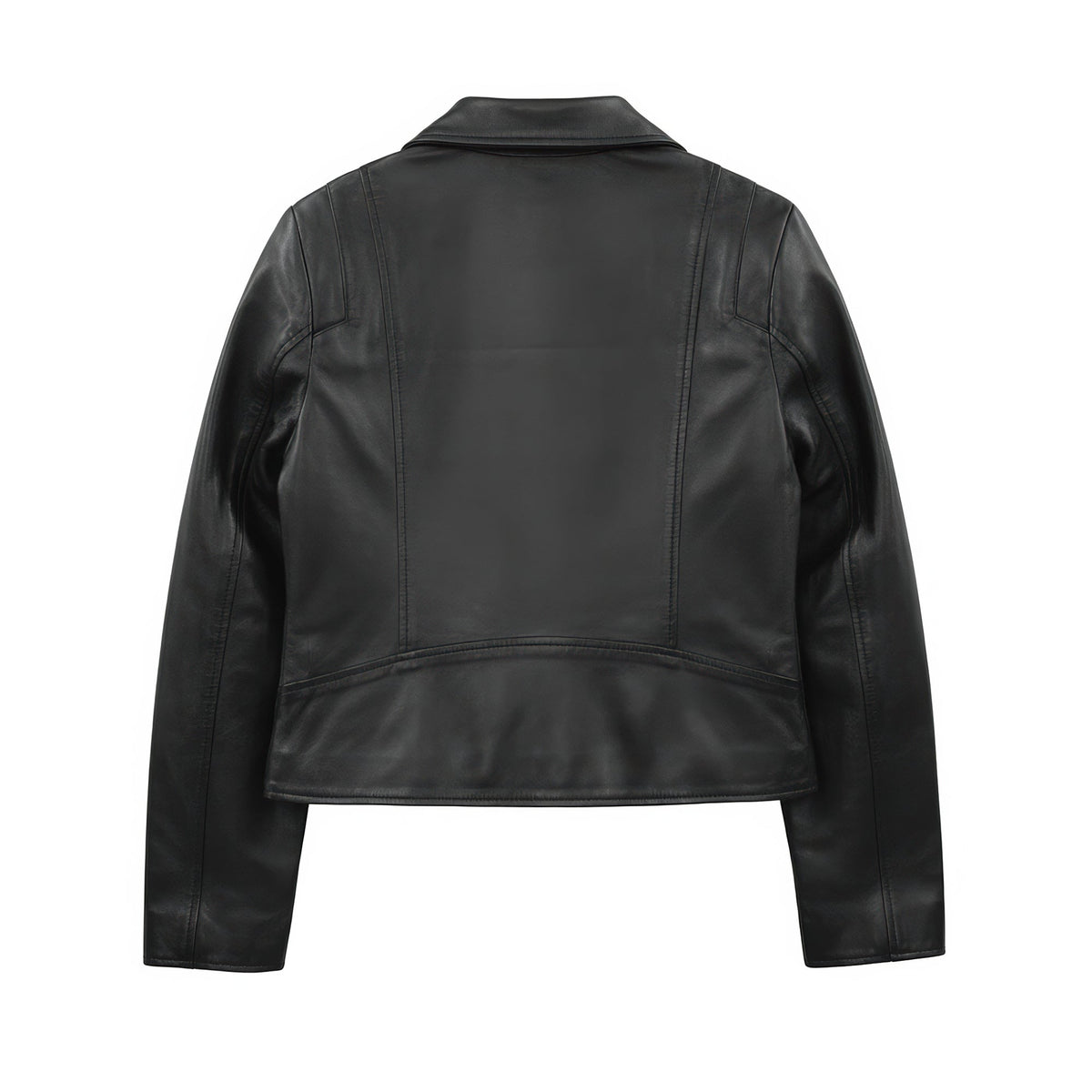 Serena Women's Asymmetrical Zipper Leather Jacket Jim & Mary Lou