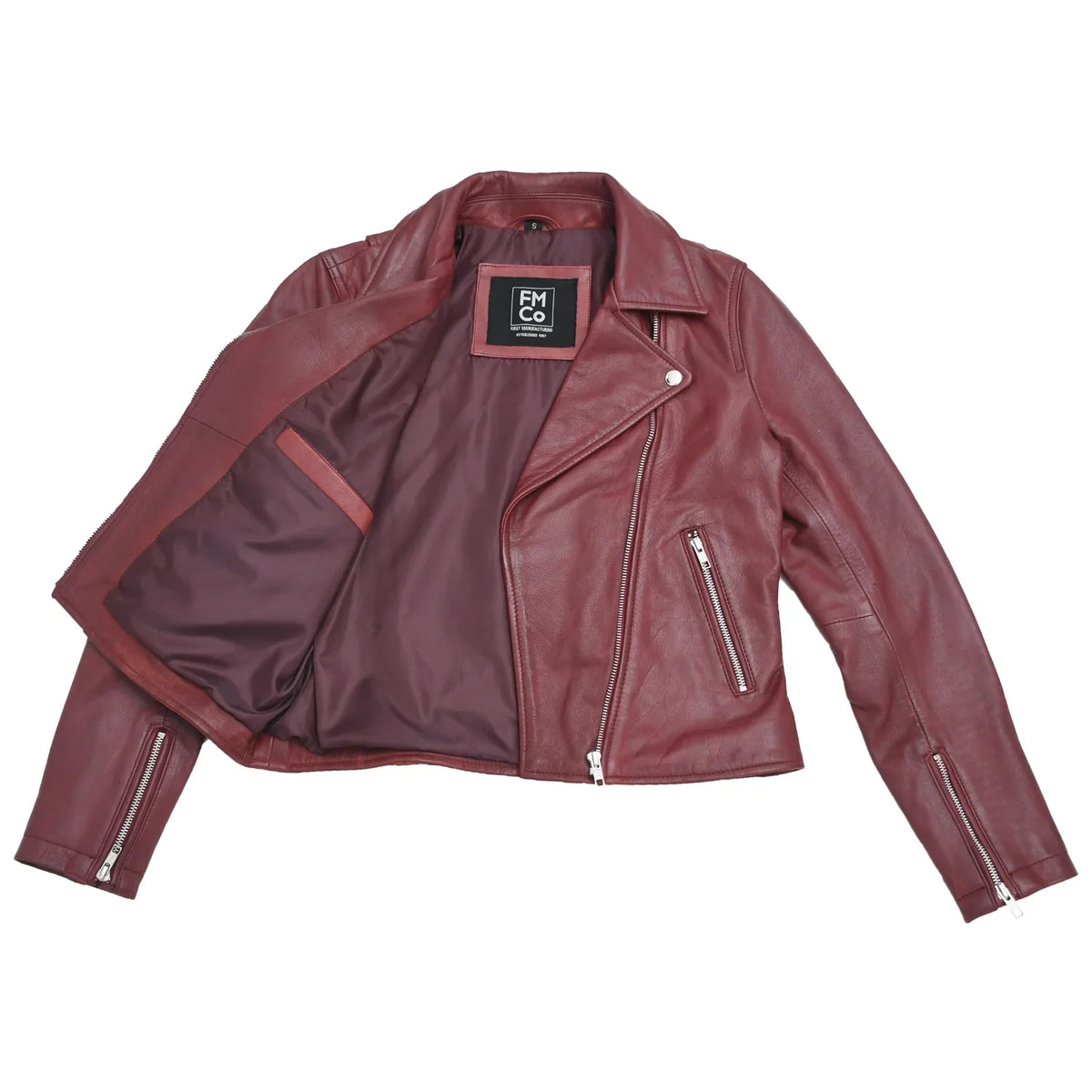 Lennox Moto Style Leather Jacket Women's Fashion Leather Jacket FMCo