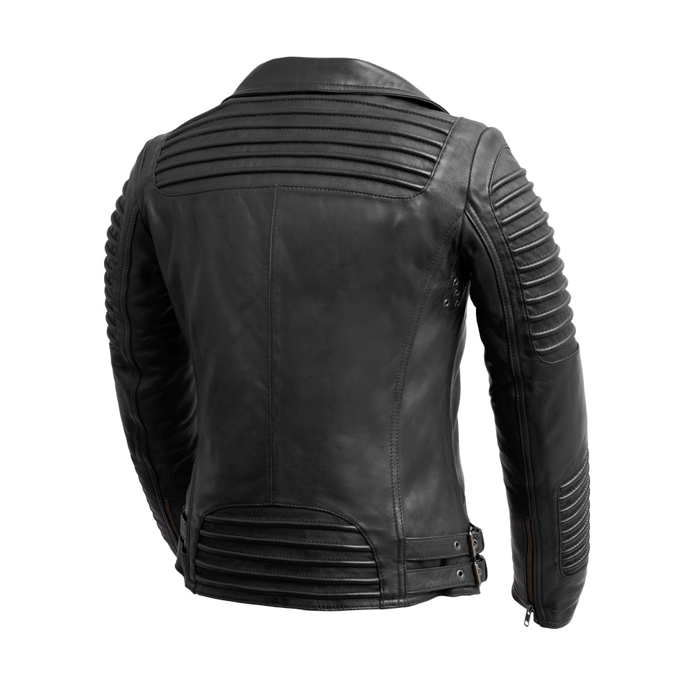 Queens Womens Fashion Leather Jacket Black Women's Fashion Moto Leather Jacket Whet Blu NYC