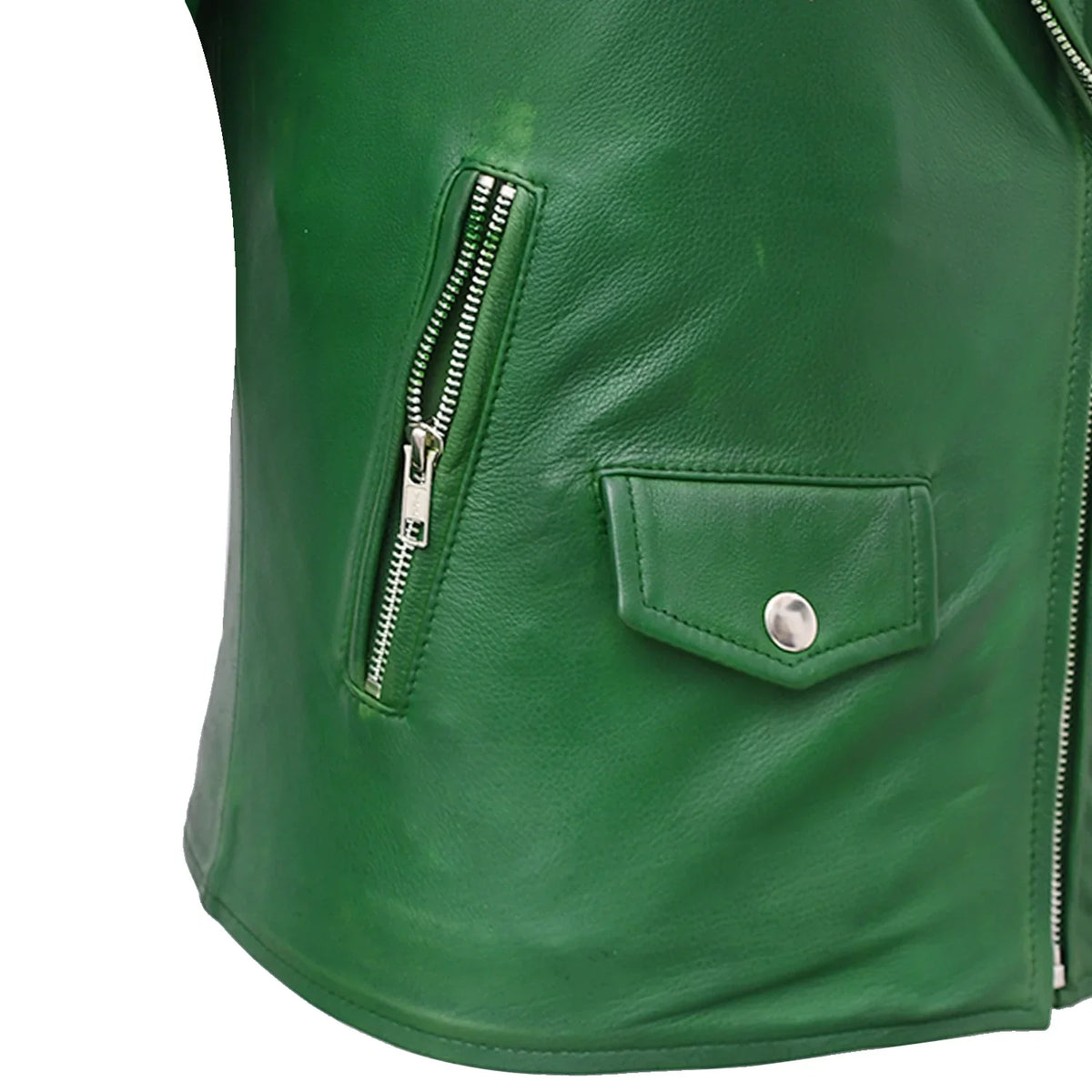 Lennox Moto Style Leather Jacket Women's Fashion Leather Jacket FMCo