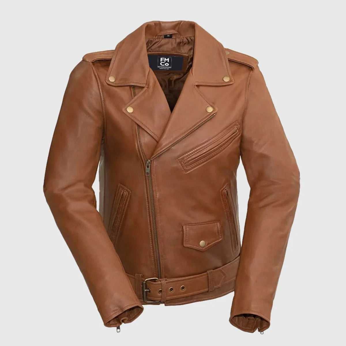Rebel Womens Leather Jacket Whiskey