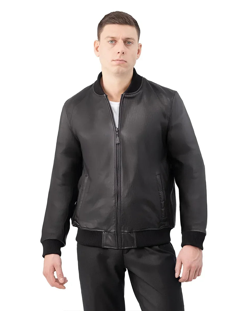 Nico Men's New Zealand Lambskin Jacket FMCo NY Black S