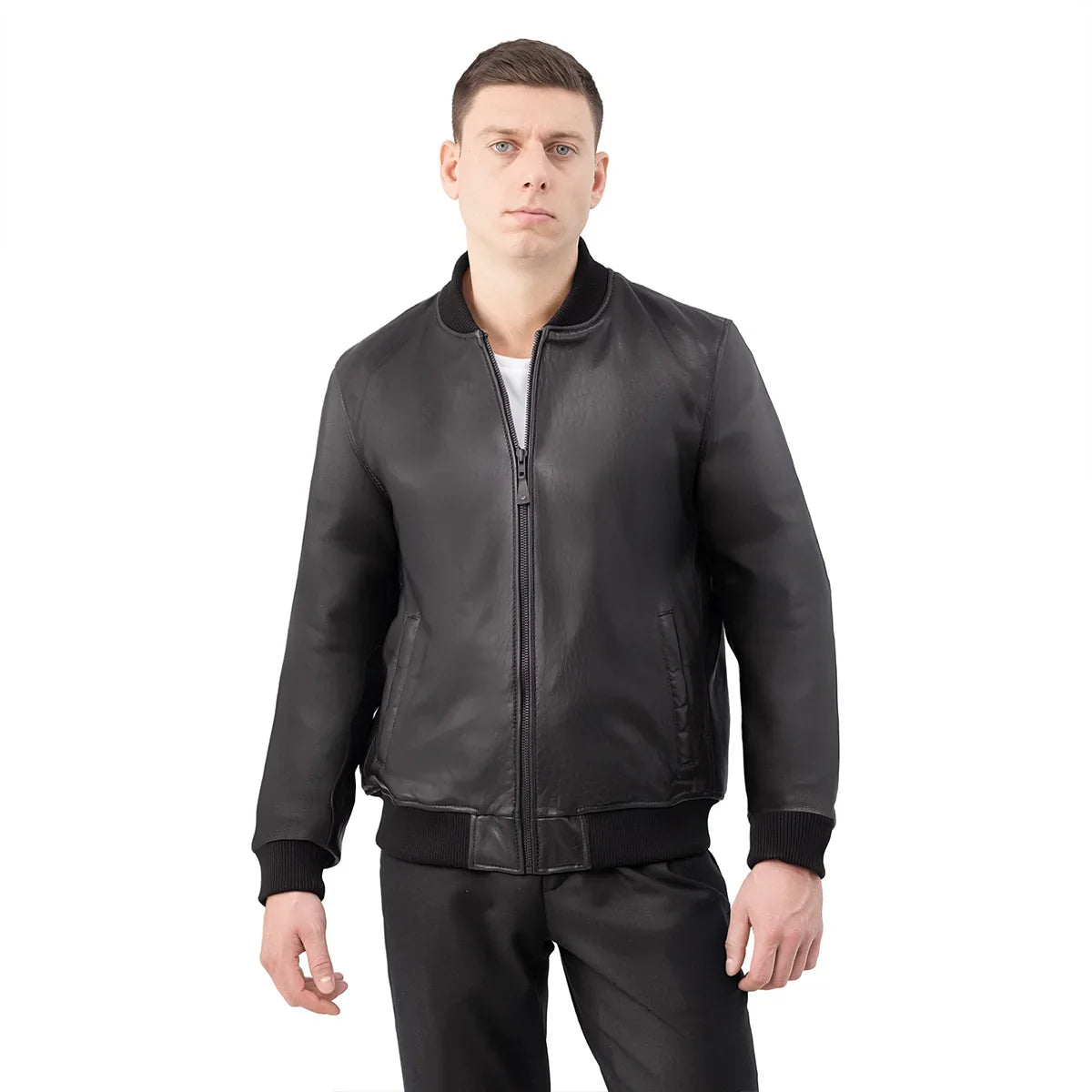 Nico Men's New Zealand Lambskin Jacket FMCo NY Black S