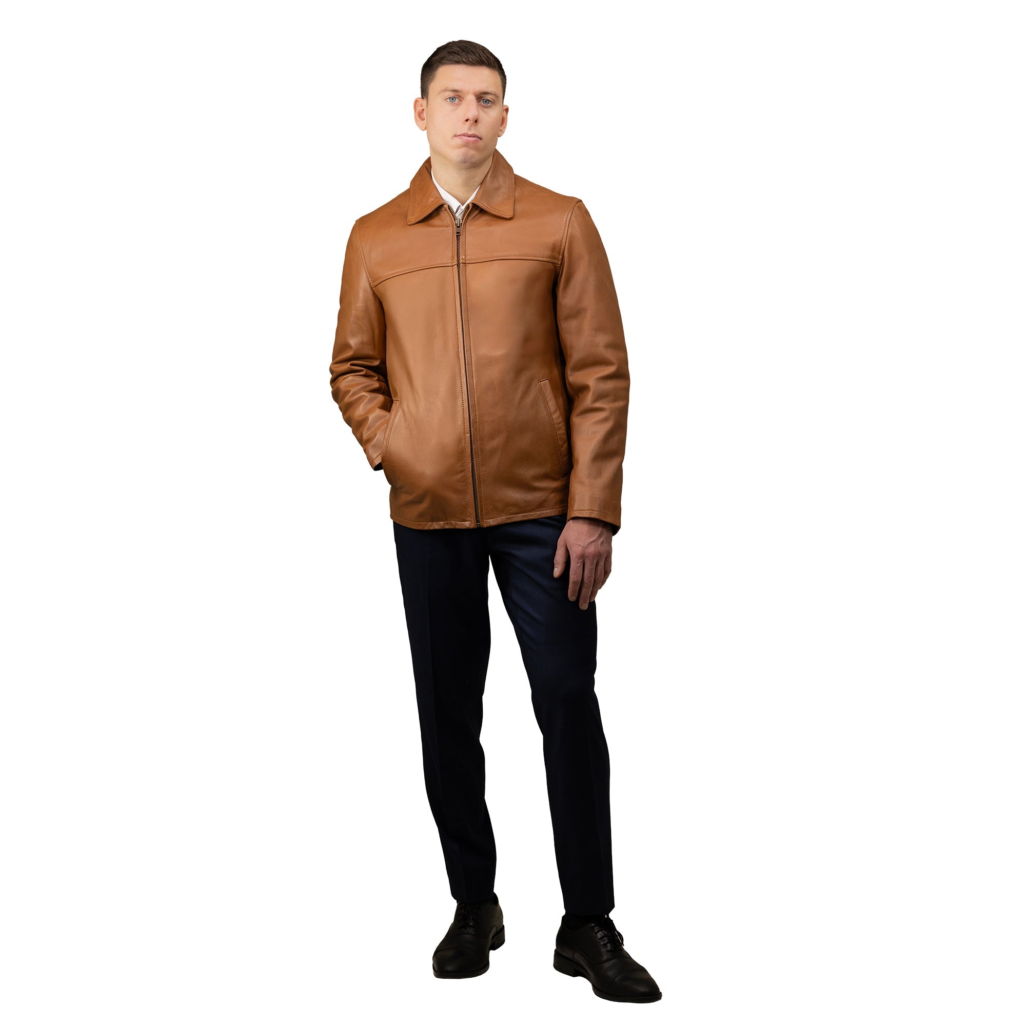 James Men's Leather Jacket FMCo NY