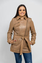 Traci Leather Trench Coat
