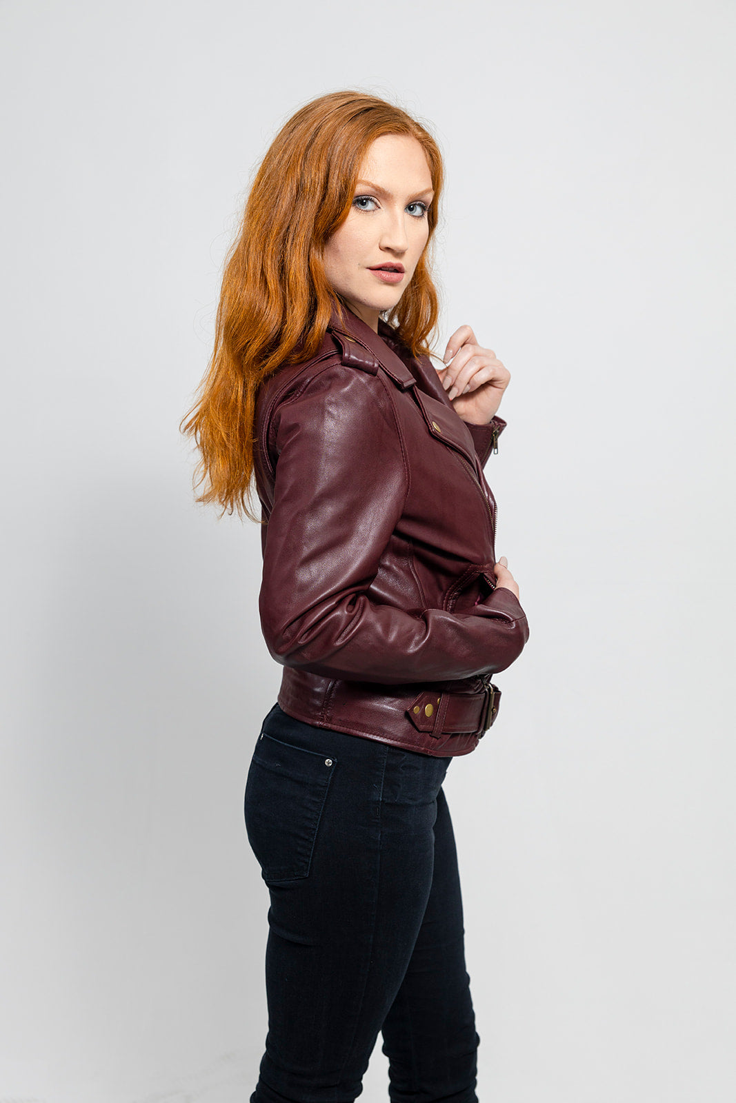 Rebel Womens Leather Jacket Oxblood Women's Leather Jacket
