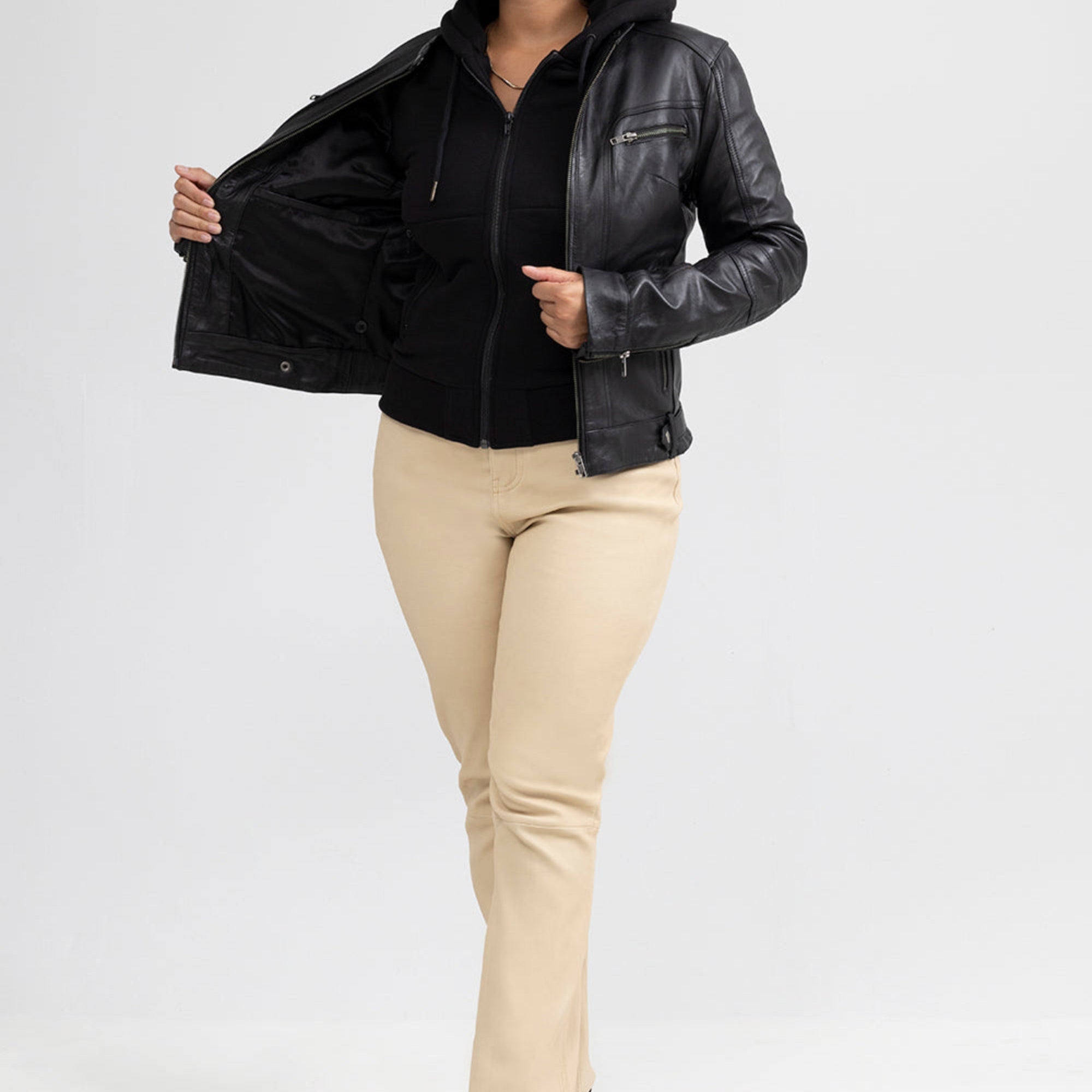 April Womens Lambskin Fashion Leather Jacket Women's Leather Jacket Whet Blu NYC