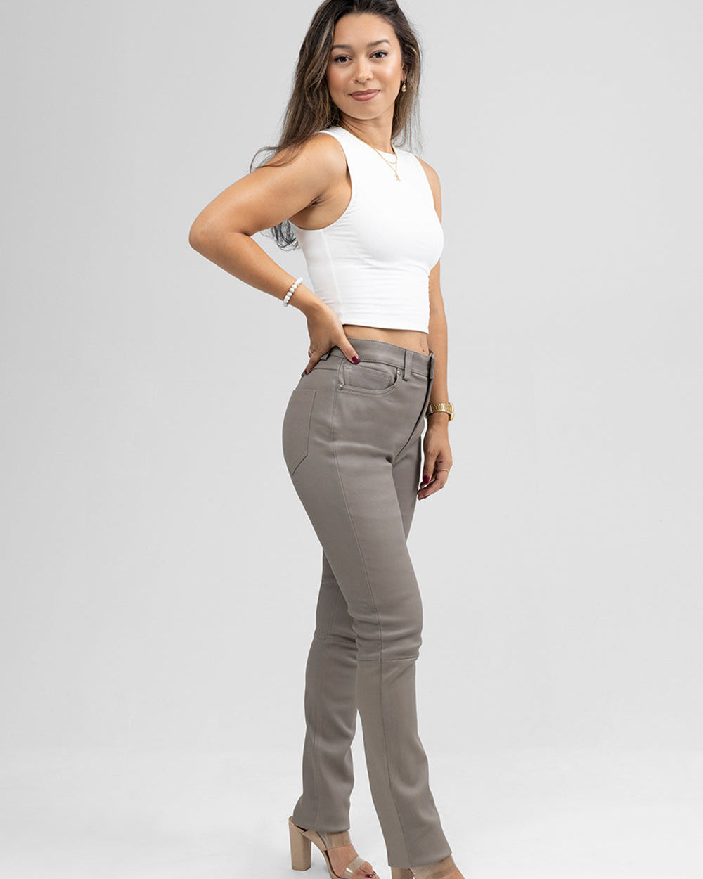 Arya Leather Pants Whet Blu NYC