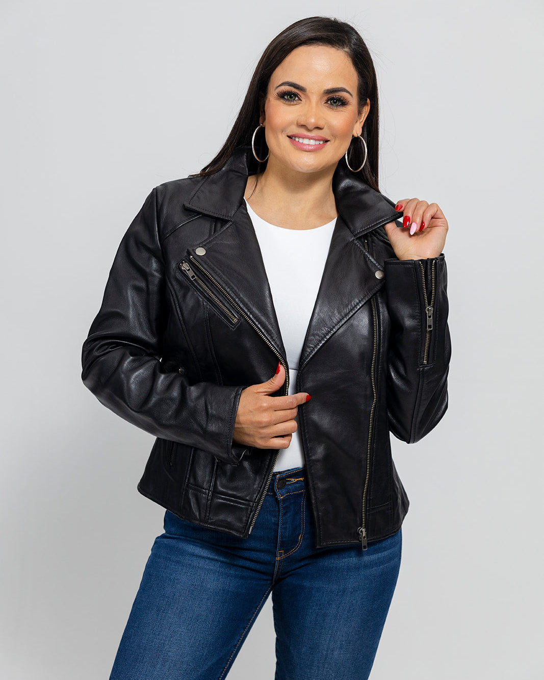 Betsy Womens Fashion Leather Jacket black Women's Leather Jacket Whet Blu NYC