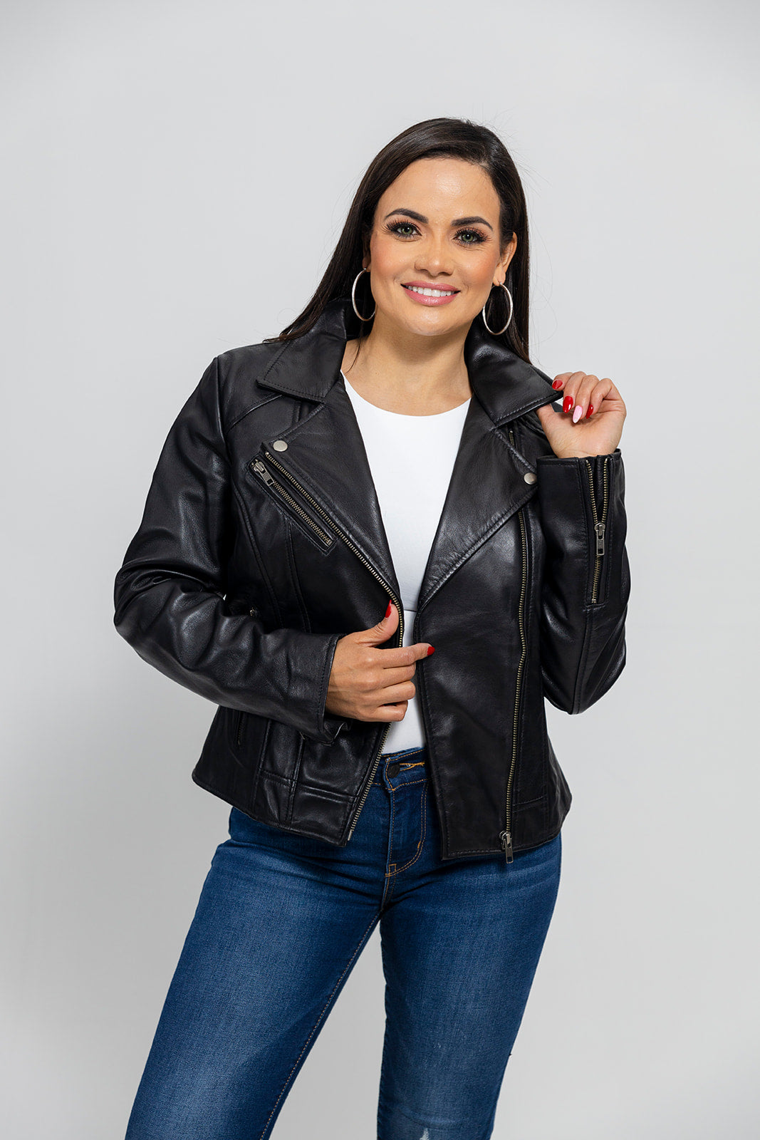 Betsy Womens Fashion Leather Jacket black Women's Leather Jacket Whet Blu NYC