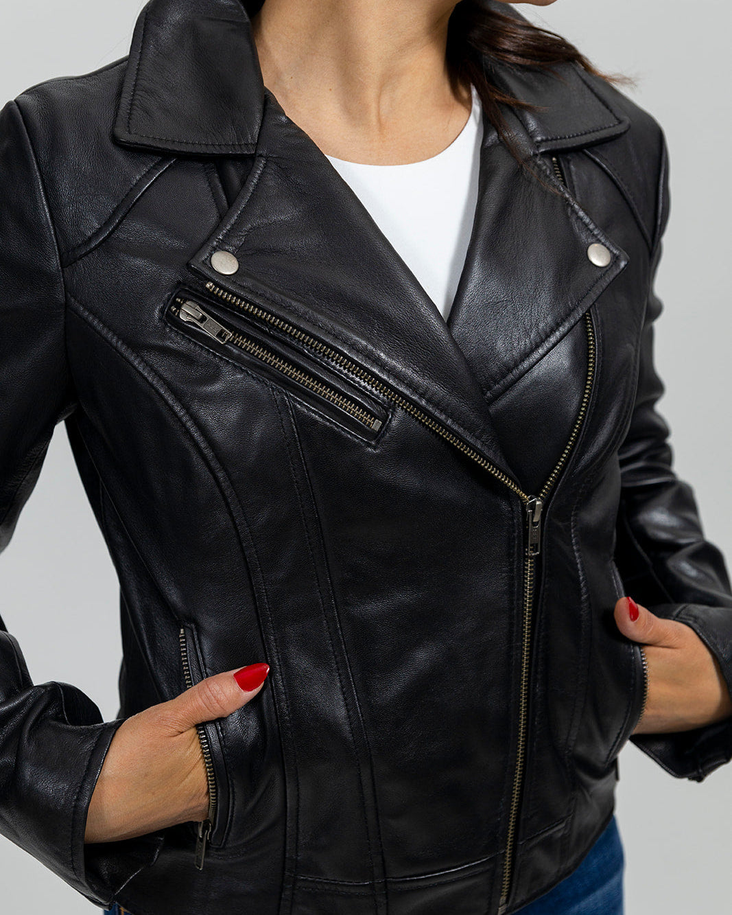 Betsy Womens Fashion Leather Jacket black Women's Leather Jacket Whet Blu NYC