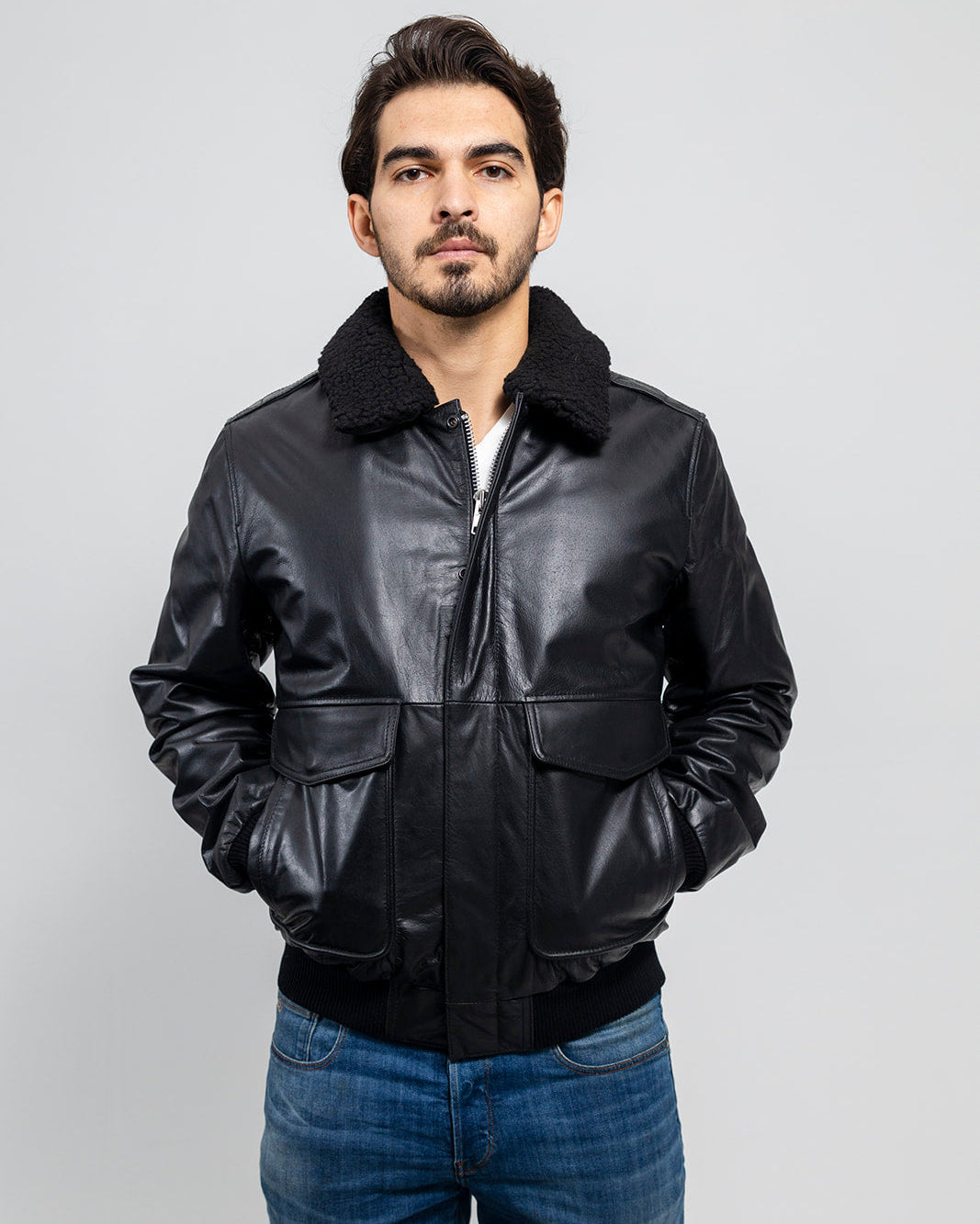Bomber Men's Fashion Leather Jacket Men's Bomber Jacket Whet Blu NYC