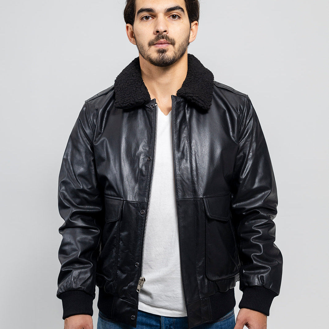 Bomber Men's Fashion Leather Jacket Men's Bomber Jacket Whet Blu NYC