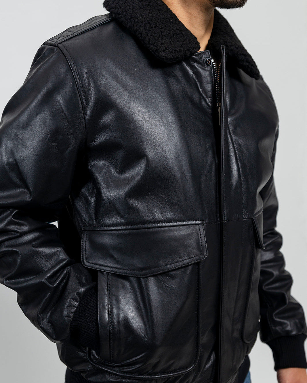 Bomber Men's Fashion Leather Jacket Men's Bomber Jacket Whet Blu NYC