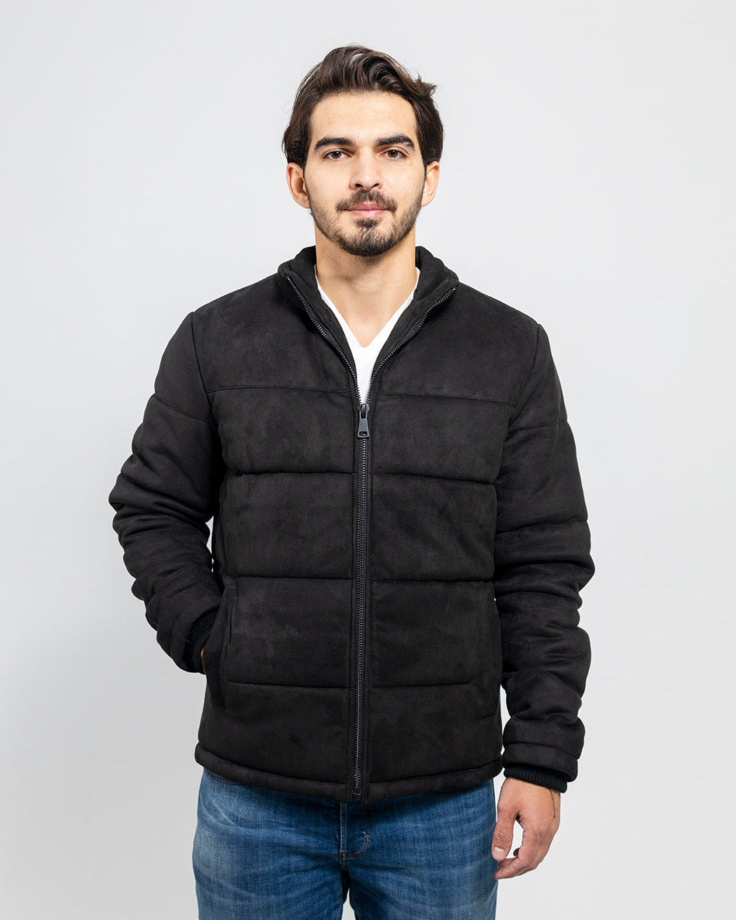 Brady Men's Vegan Faux Suede Jacket Black Men's Vegan Faux Suede Jacket Whet Blu NYC