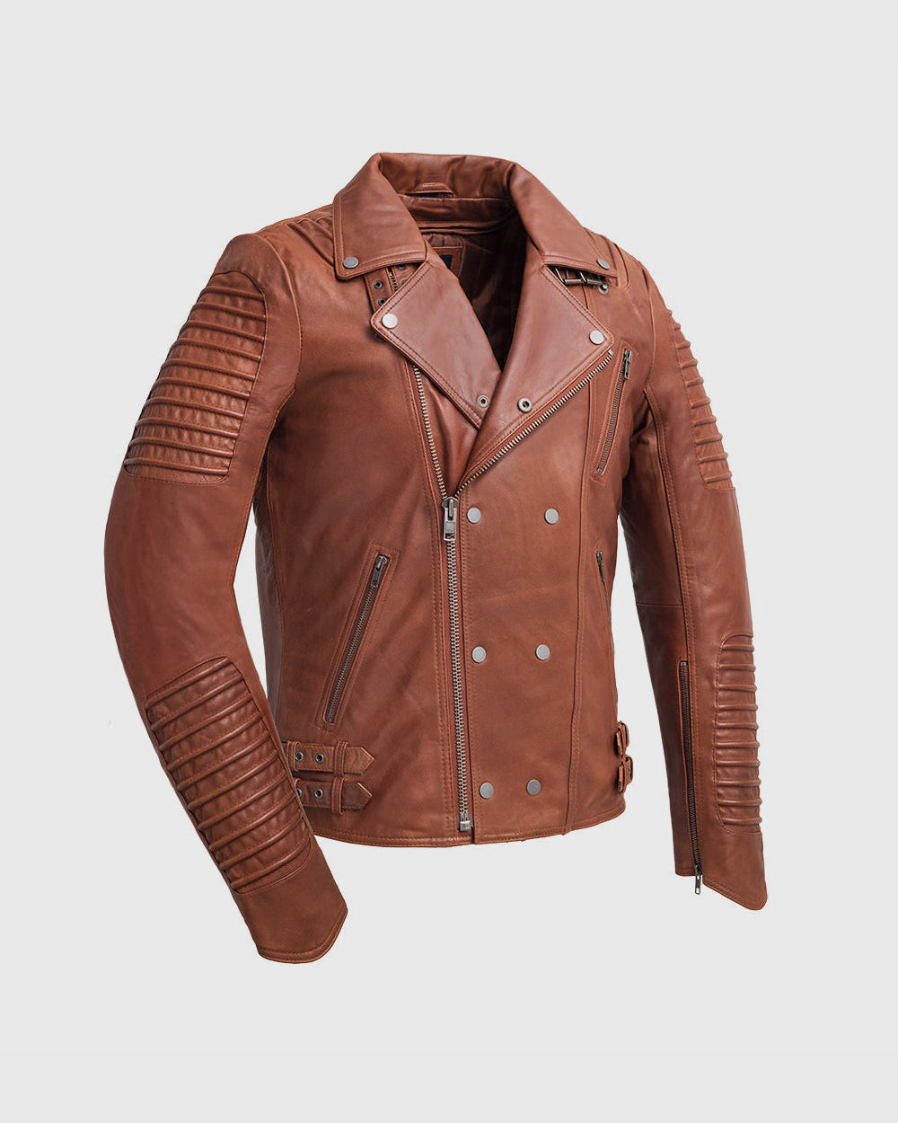 Brooklyn Mens Lambskin Leather Jacket Red Ford Men's Motorcycle style Jacket Whet Blu NYC