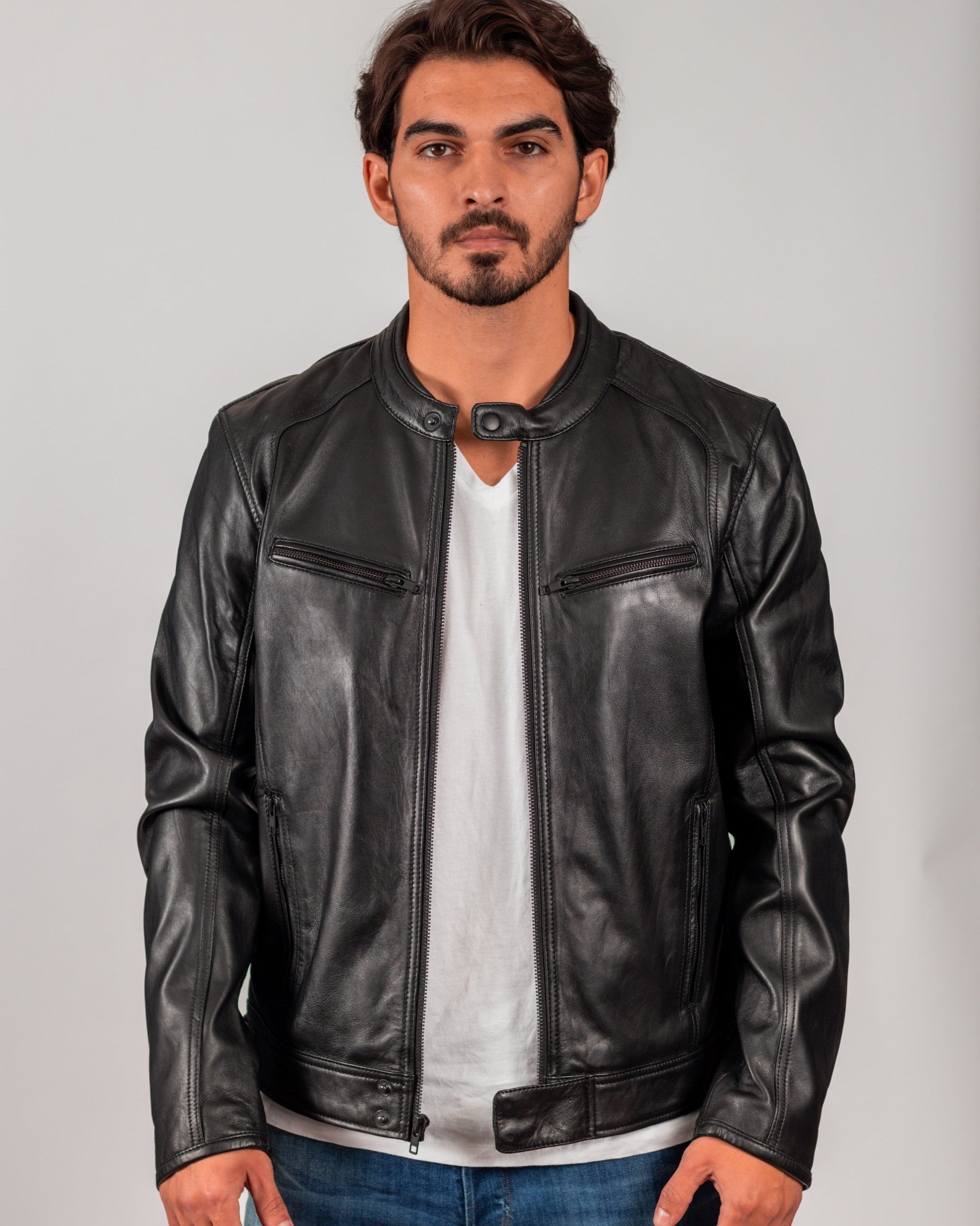 Clark Mens leather Jacket Men's Leather Jacket Whet Blu NYC