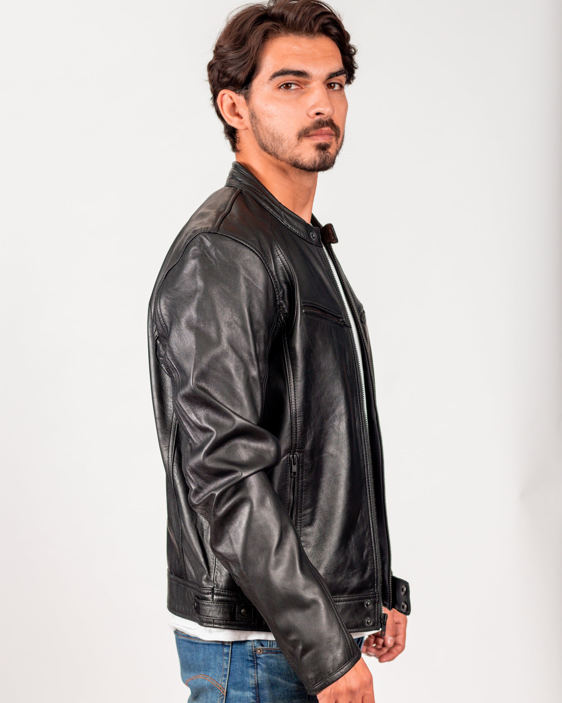 Clark Mens leather Jacket Men's Leather Jacket Whet Blu NYC
