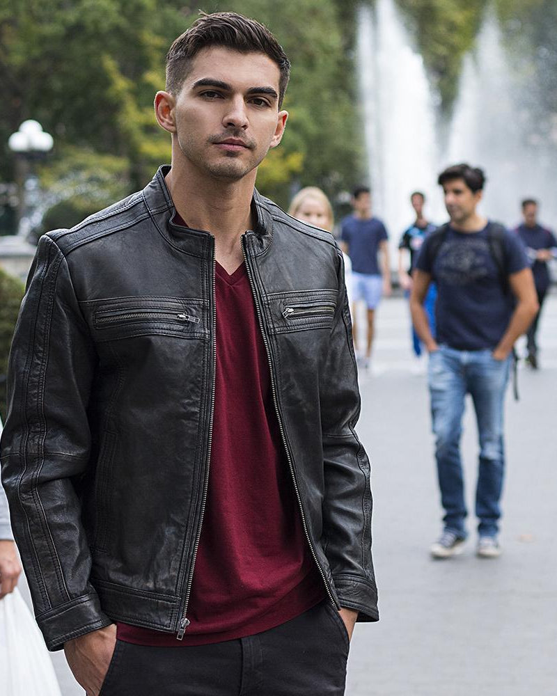 Cruiser Mens Leather Jacket Men's Leather Jacket FMCo NY