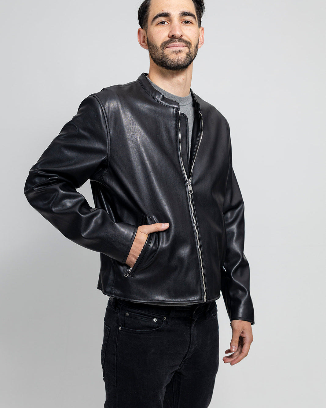 Dillon Men's Vegan Faux Leather Jacket Men's Vegan Faux Leather jacket Whet Blu NYC