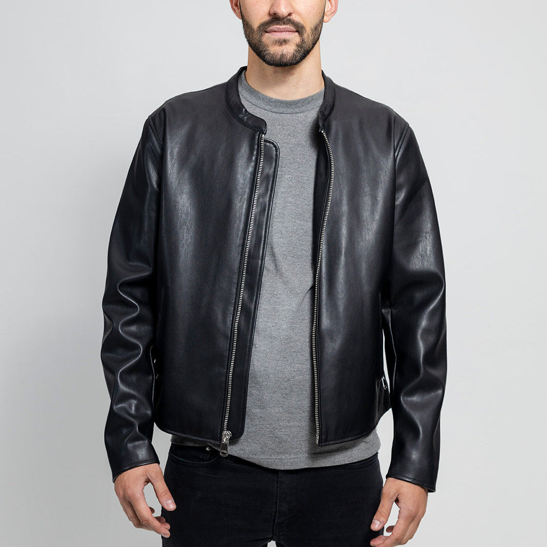 Dillon Men's Vegan Faux Leather Jacket Black Men's Vegan Faux Leather jacket Whet Blu NYC