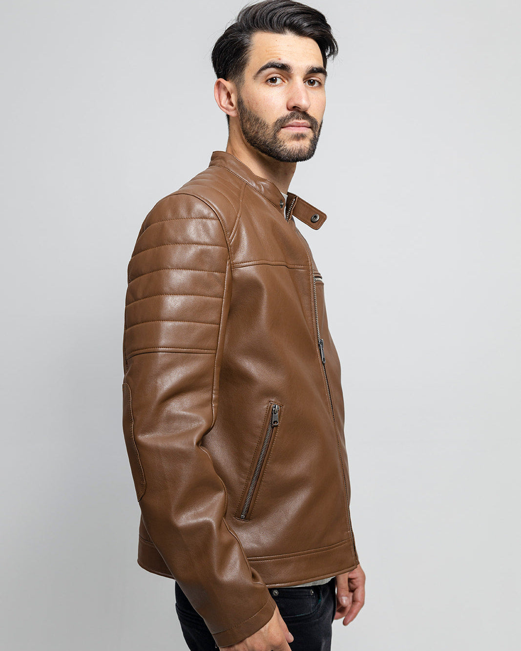 Dustin Men's Vegan Faux Leather Jacket Men's Vegan Faux Leather jacket Whet Blu NYC