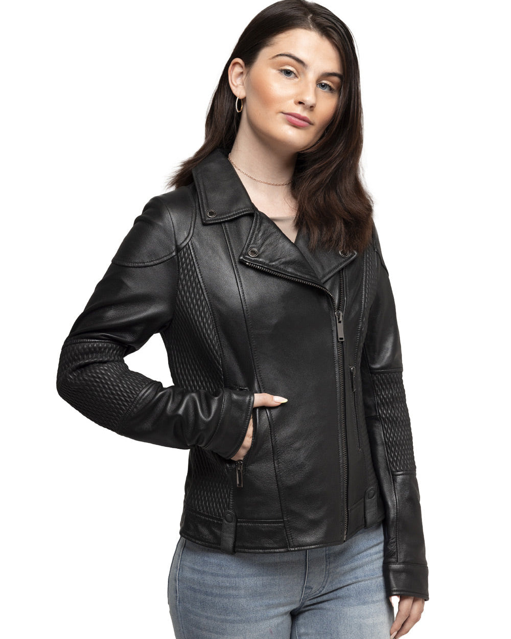 Lindsay - Women's Leather Jacket Black Women's Leather Jacket