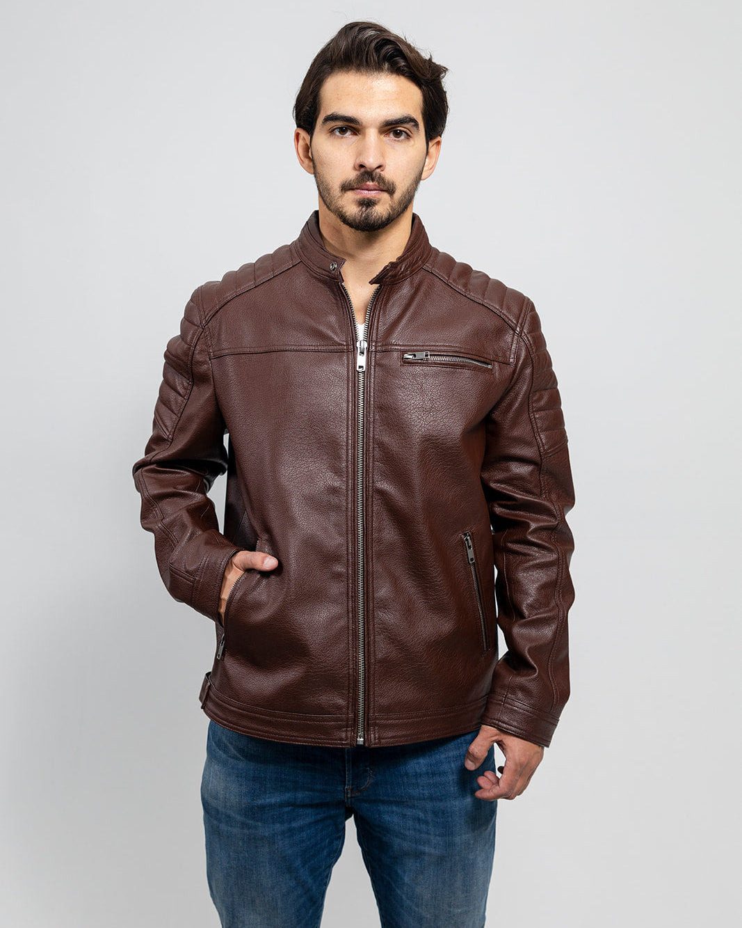 Logan Men's Vegan Faux Leather Jacket Men's Vegan Faux Leather jacket Whet Blu NYC