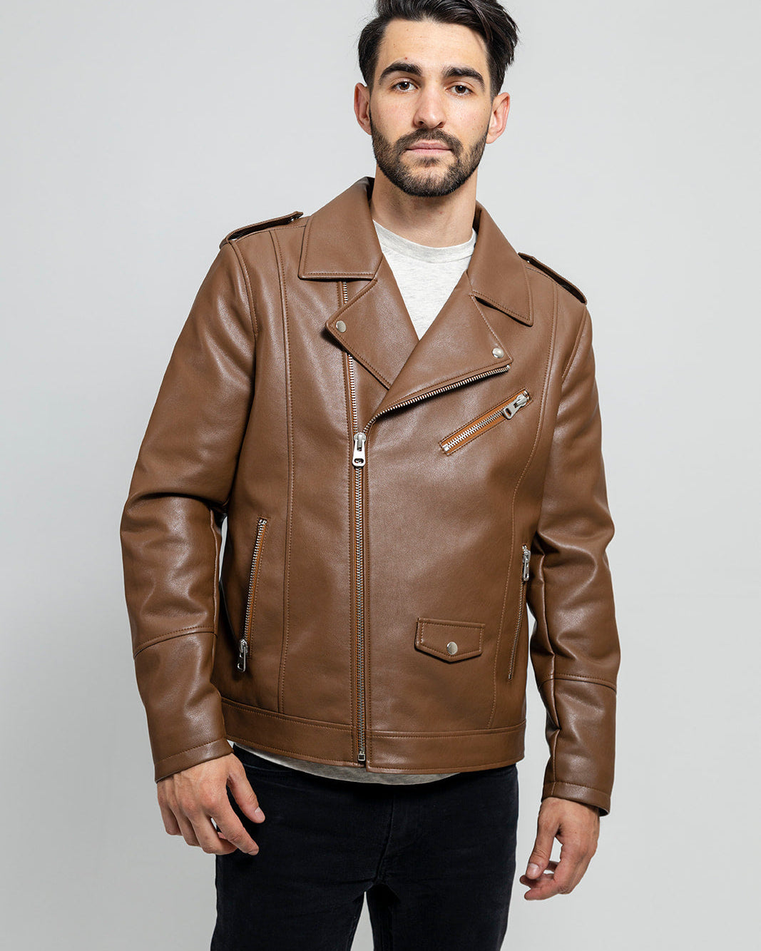 Nash Vegan Faux Leather Jacket Men's Vegan Faux Leather jacket Whet Blu NYC