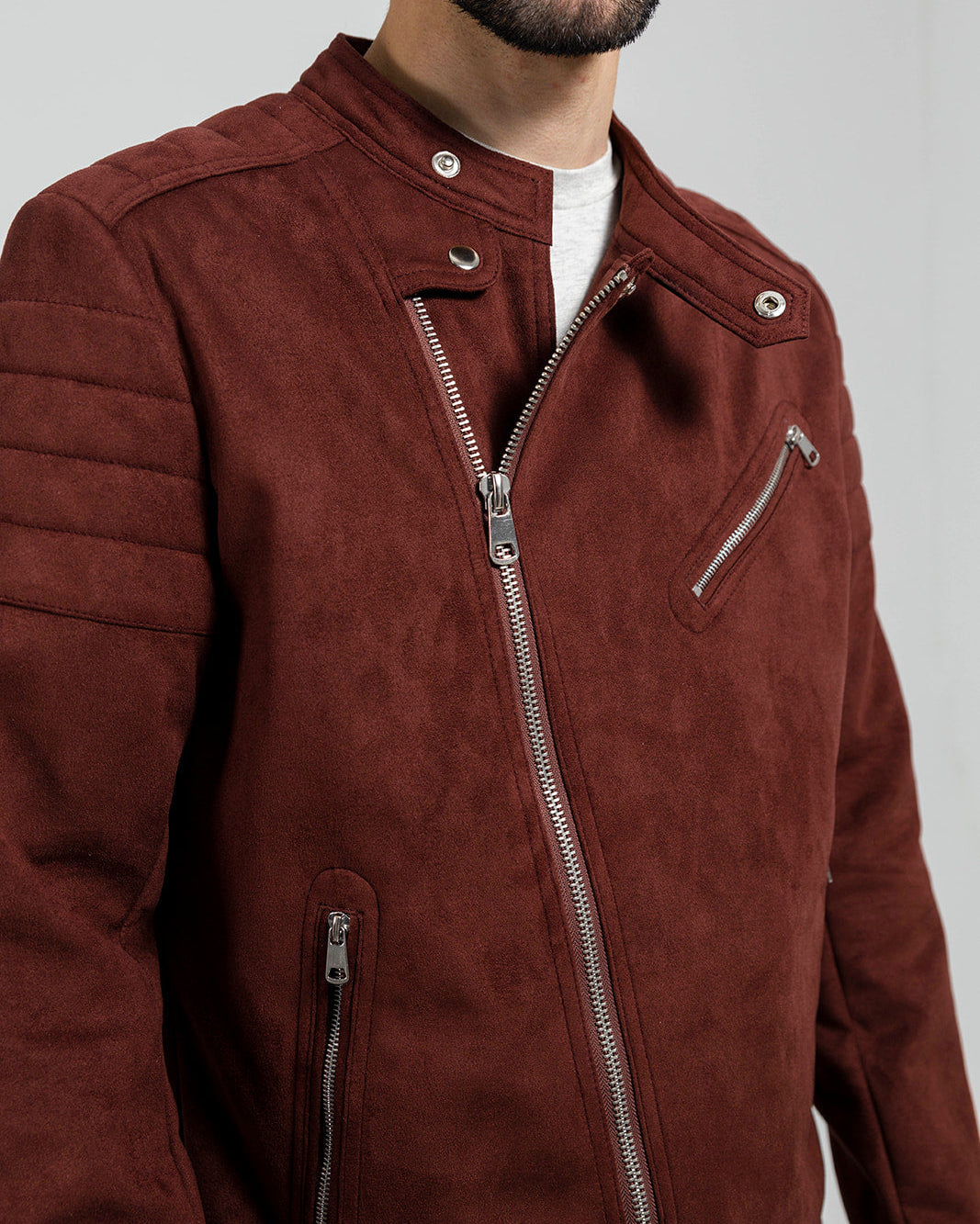 Payton Men's Vegan Faux Suede Jacket Men's Vegan Faux Leather jacket Whet Blu NYC