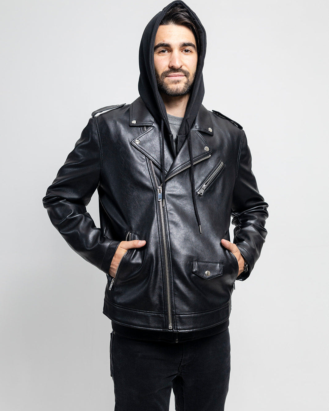 Ralph Men's Vegan Faux Leather Jacket Men's Vegan Faux Leather jacket Whet Blu NYC