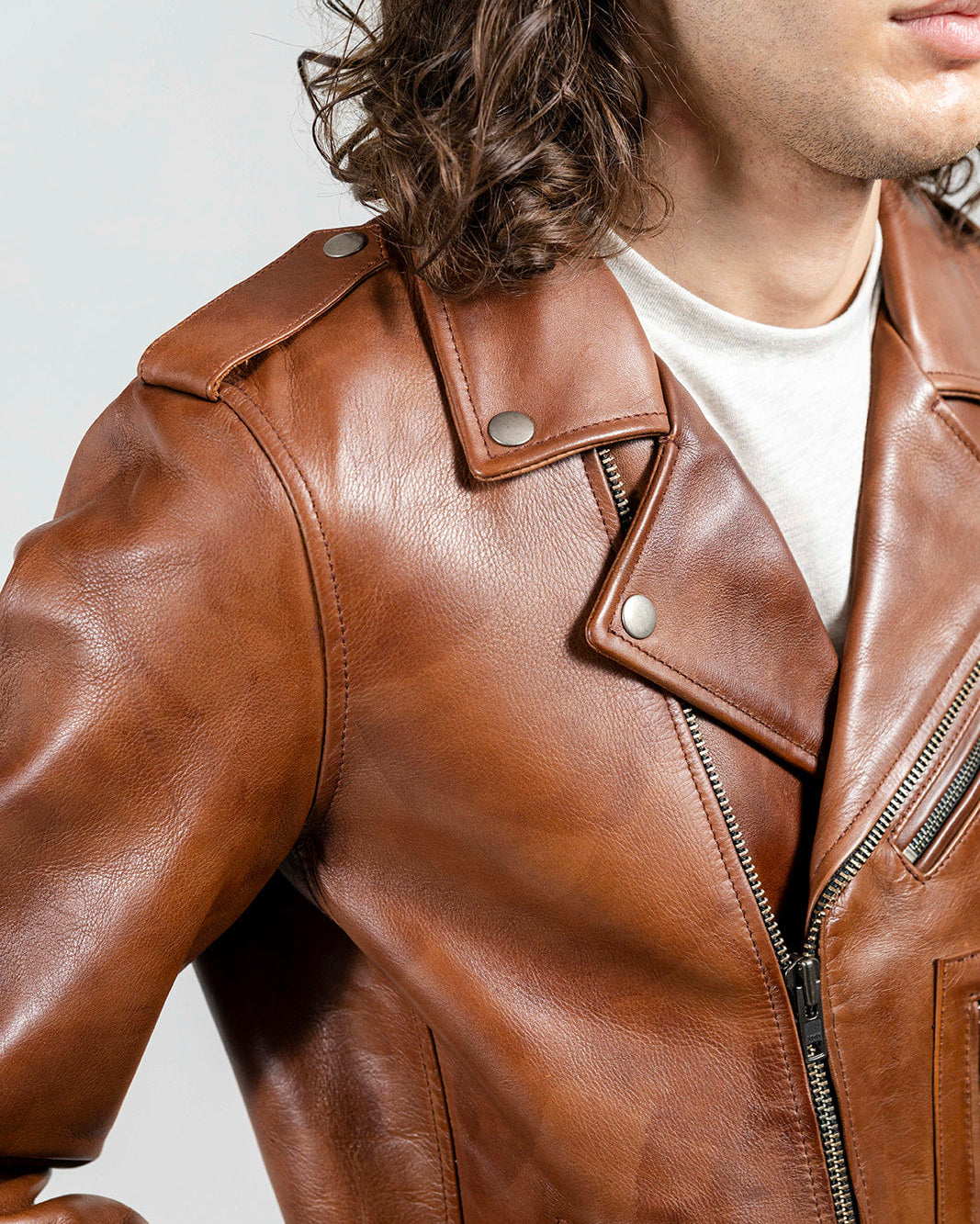 Sid Mens Leather Jacket Men's Motorcycle style Jacket