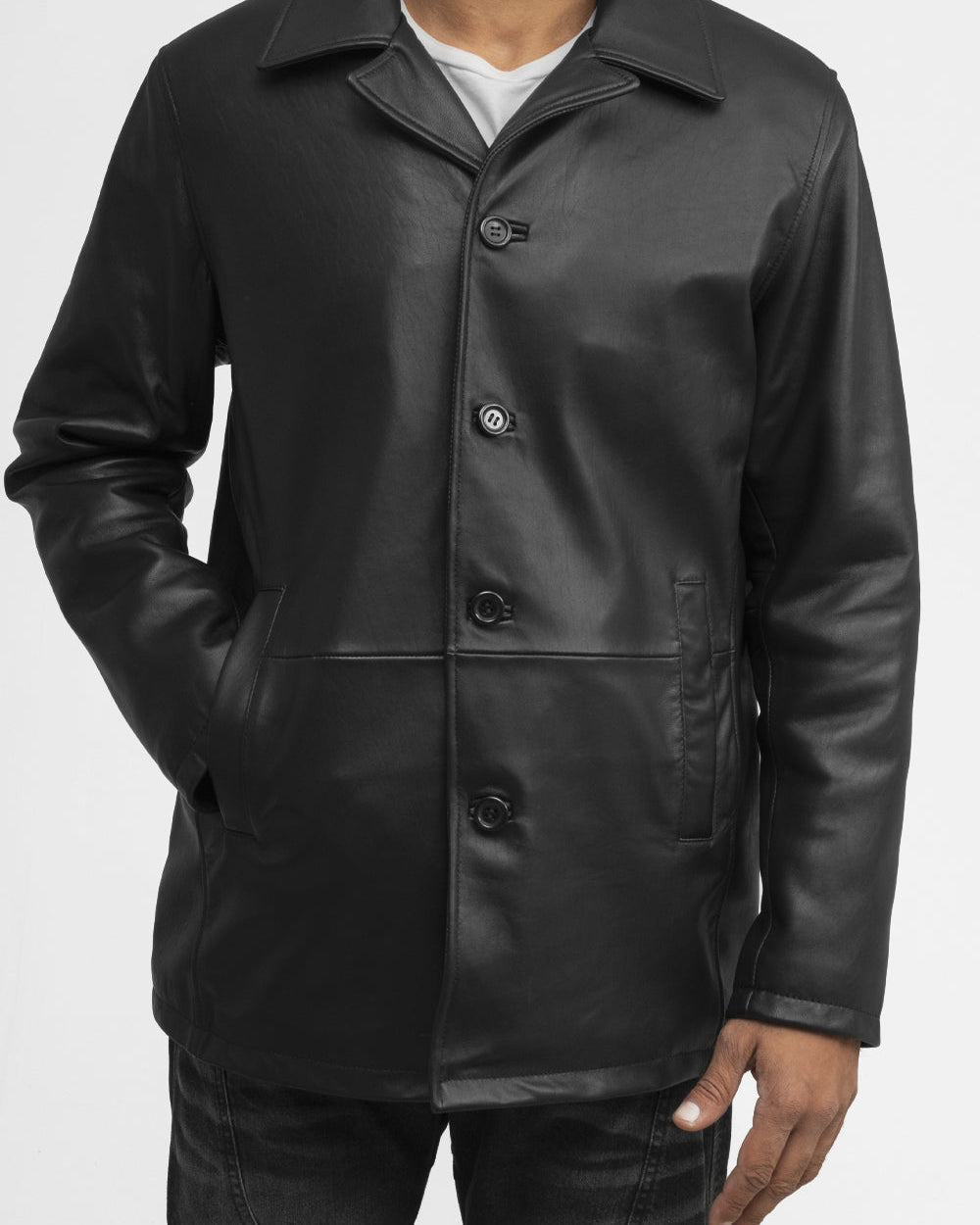 Strata Mens Fashion Leather Jacket Men's New Zealand Lambskin Jacket