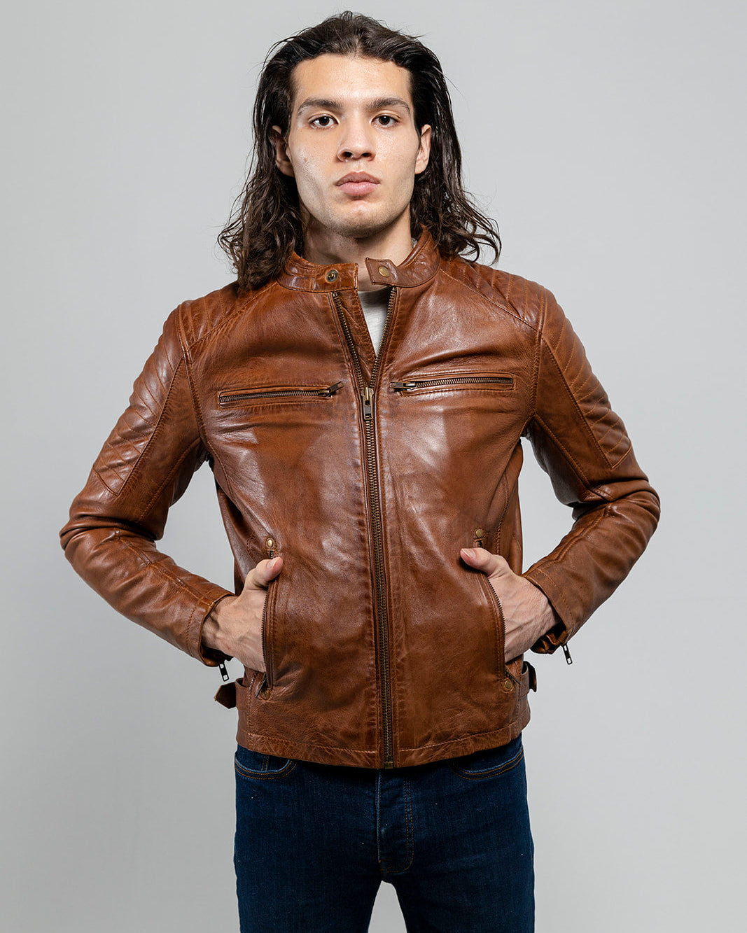 Zack Men's Fashion Leather Jacket Men's Leather Jacket FMCo NY