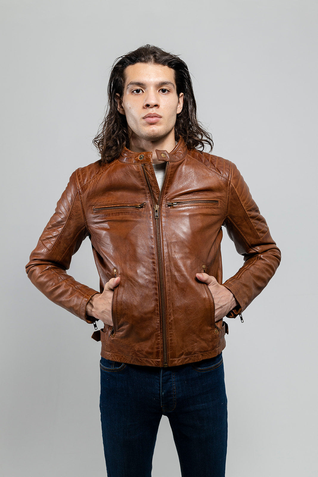 Zack Men's Fashion Leather Jacket Men's Leather Jacket FMCo NY